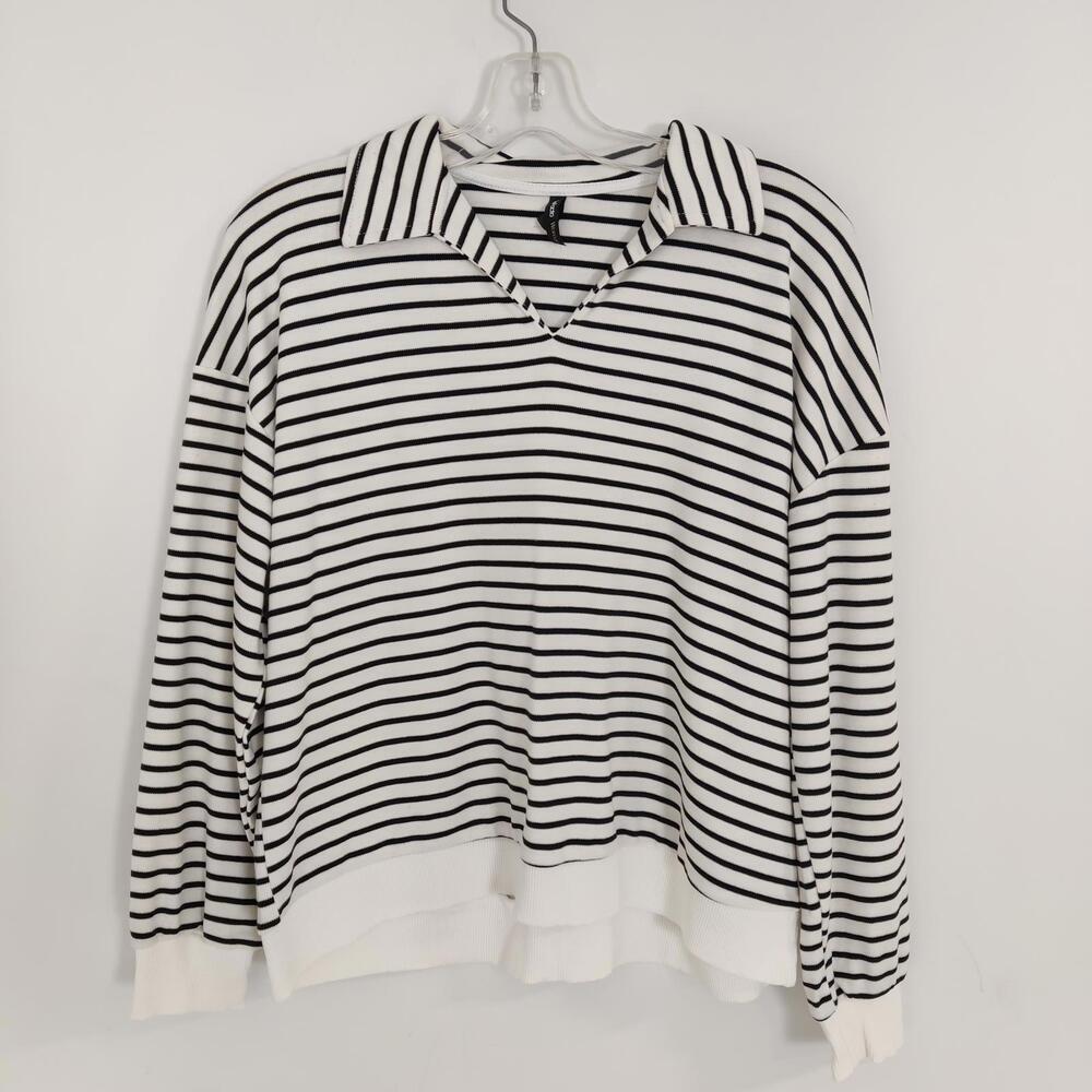 DeFacto Women's Striped Sweatshirt Size Large Grunge Streetwear Loungewear